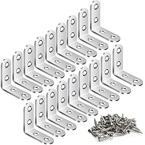 Vicuna R 18PCS L Bracket Corner Brace, Stainless Steel Corner Bracket by Vicuna+R