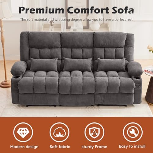 MAHOMICO Recliner Sofa with Cup Holders - Image 4