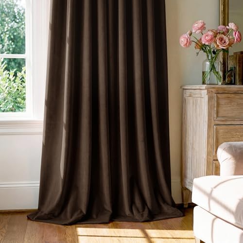 StangH Brown Velvet Curtains Blackout - Image 7