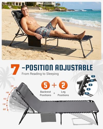 KingCamp 400LBS Lounge Chair Outdoor - Image 5