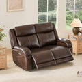 Watson & Whitely Genuine Leather Wall Hugger Power Recliner Loveseat by WatsonWhitely