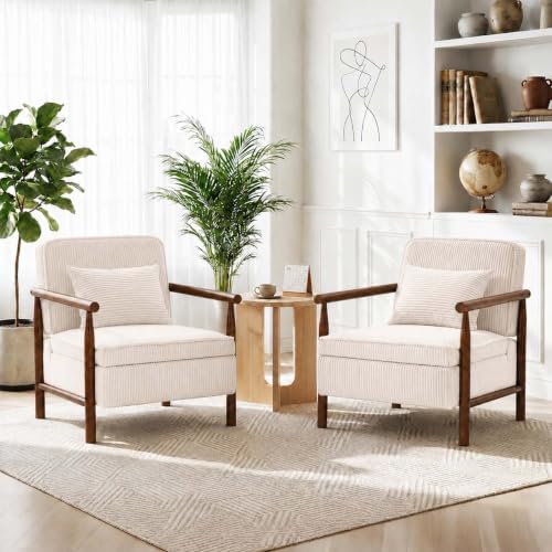HRVEOCEI White Accent Chair - Image 3