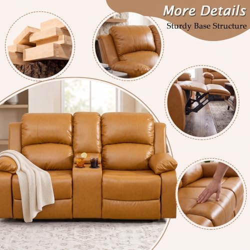Leather Recliner Sofa，Reclining Loveseat - Image 5