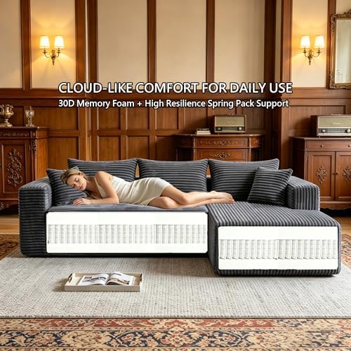 93" Boneless Couch, Modular Sectional Sofa - Image 6