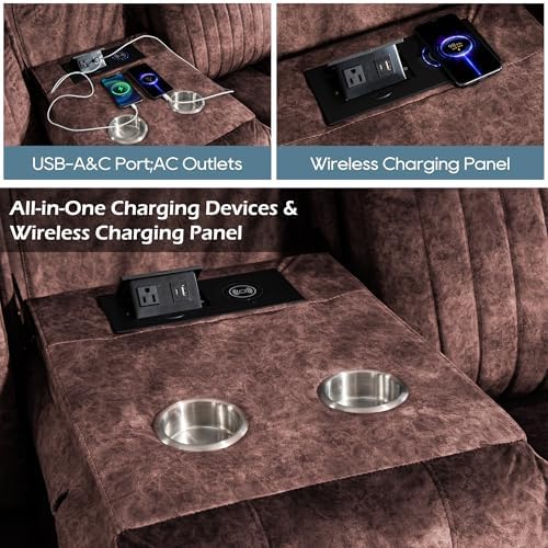 Zero Gravity Reclining Sofa Set, Power Recliner Living Room Set - Image 3