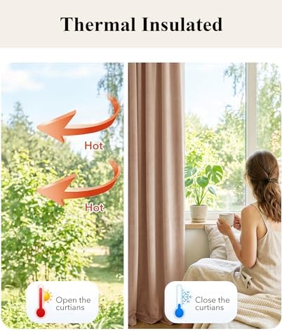 StangH Blush Beige Velvet Curtains - Image 6