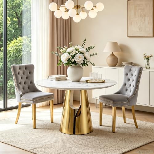 45” Round Dining Table Set For 2, Kitchen Table - Image 2