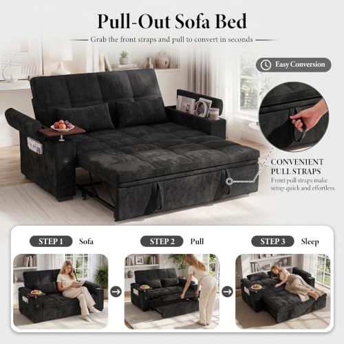 Dreamzie 65'' Convertible Sleeper Sofa Bed - Image 3