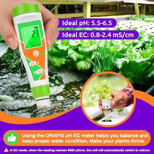 pH Meter for Water Hydroponics Nutrient 4 in 1 Digital EC pH TDS Temp Meter for - Image 4
