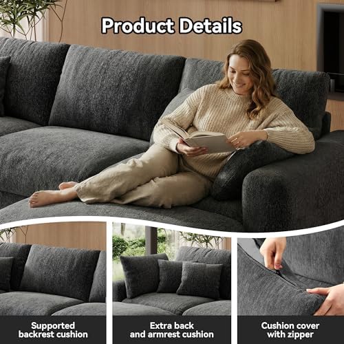 WorthFurni 107” Cloud Sectional Couches - Image 4