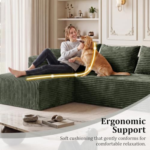 L-Shaped Sectional Boneless Cloud Couch - Image 5
