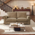 80" Oversized Cloud Loveseat, Classic Farmhouse Water-Repellent Chenille by VORTHIOHOME