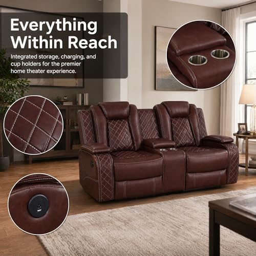 3-Piece Leather Power Recliner Sofa Set - Image 3