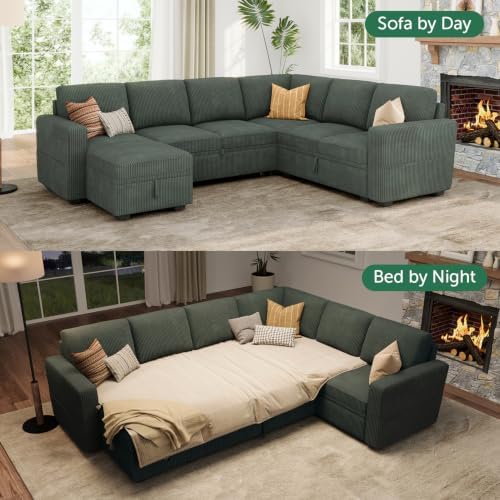HONBAY 106.2'' Modular Sectional Sleeper Sofa - Image 5