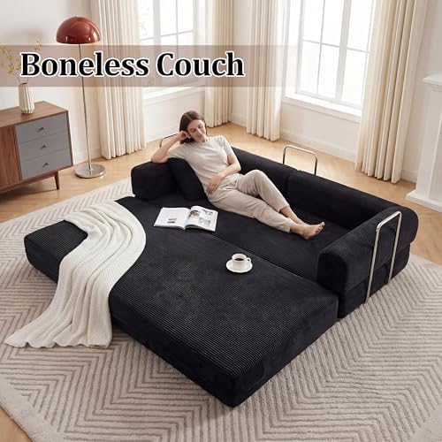 Futon Sofa Bed Modular Loveseat Sleeper Folding Pull Out Couch - Image 3