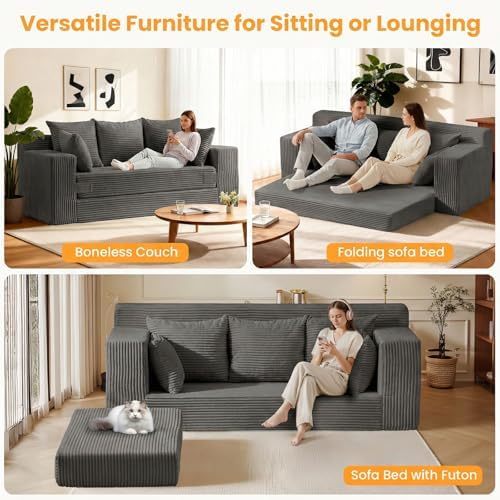 Boneless Couches 70 inch, 3 Seater Boneless Couch - Image 3