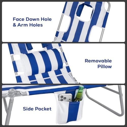 Romswi 2PK Folding Tanning Beach Chair - Image 6