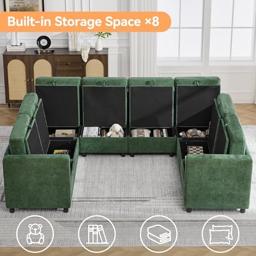 104'' U Shaped Modular Sofa, Sectional Couches - Image 3