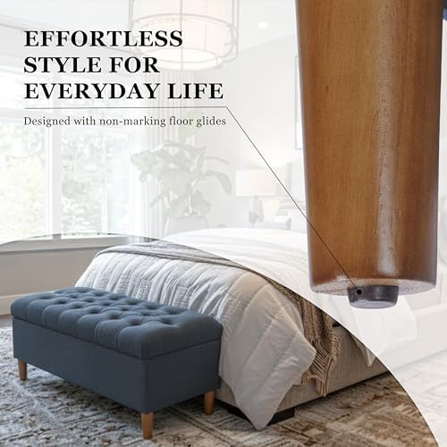 HomePop 40" Ainsley Button Tufted Storage Bench - Image 5
