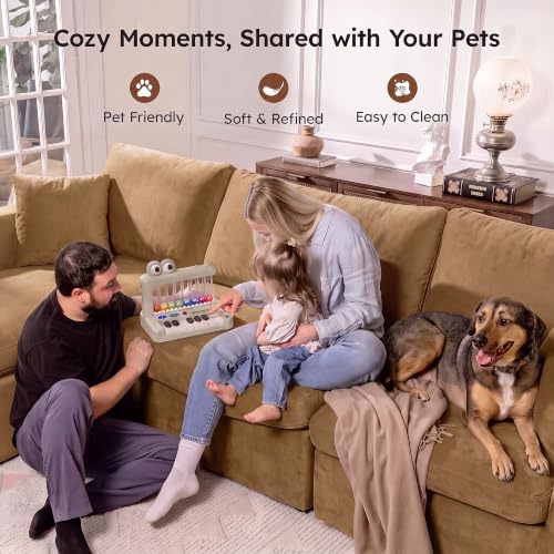 119" Modular Sectional Cloud Sofa, No Assembly High Back Boneless - Image 5