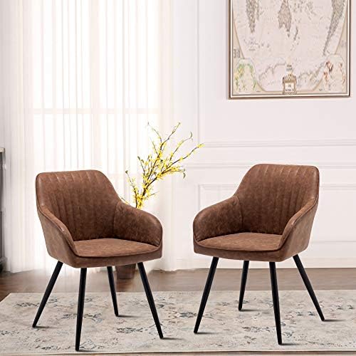 annjoe Faux Leather Accent Arm Chairs by ANNJOE