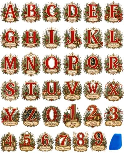 ZMRU 36 Sheets Vintage Christmas Rub On Transfers by ZMRU
