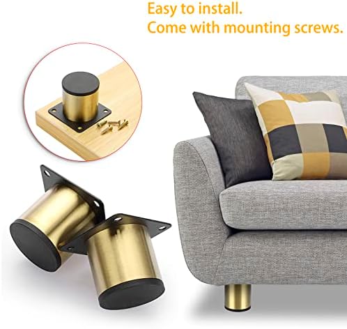OwnMy 2 Inch Stainless Steel Furniture Legs Feets Metal Cabinet Desk Legs - Image 2