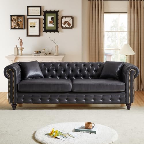 Mid Century Modern Chesterfield Oversized Couch by Unknown