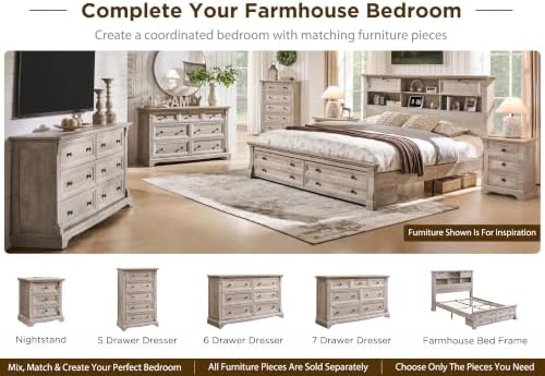 Farmhouse 26"H Night Stand Set of 2, 23.6"W End Table - Image 6