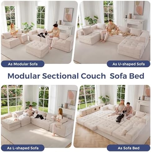 MAXYOYO 6-Seater U-Shaped Modular Sectional Sofa Couch - Image 3