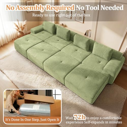 159" Oversized Boneless Couch, Comfort Cloud Sectional Couches - Image 5
