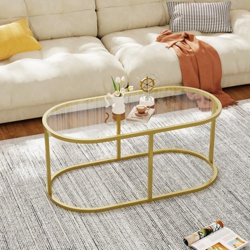 Coffee Table Gold Glass Coffee Tables - Image 5