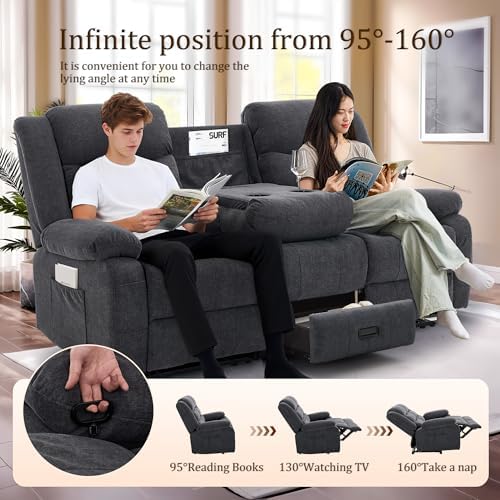 Korser Recliner Sofa, Reclining Loveseat - Image 3