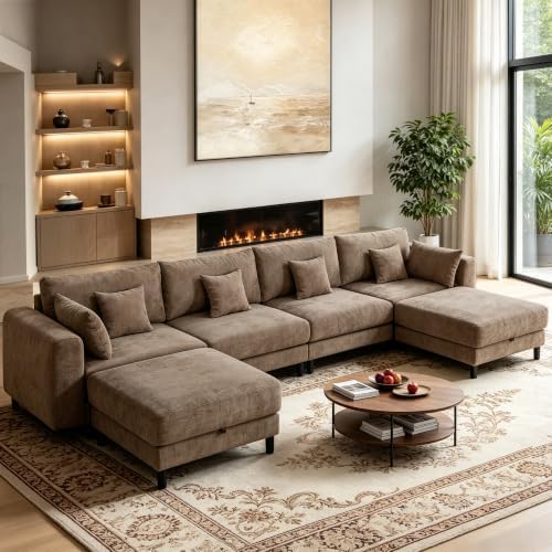 144" Oversized Cloud Sectional Couch, Modular Sofa by MastonHome