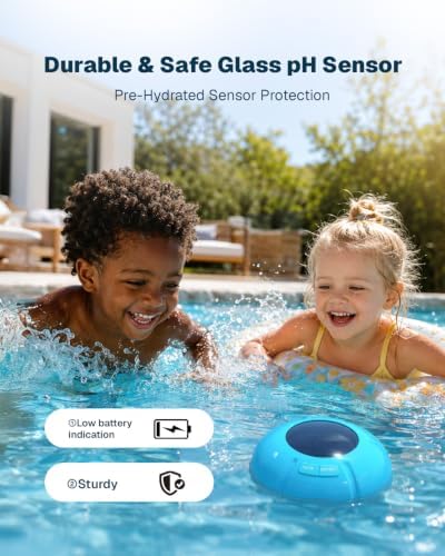 BALDR Pool Thermometer with PH Meter, Rechargeable Digital Pool PH Tester - Image 7