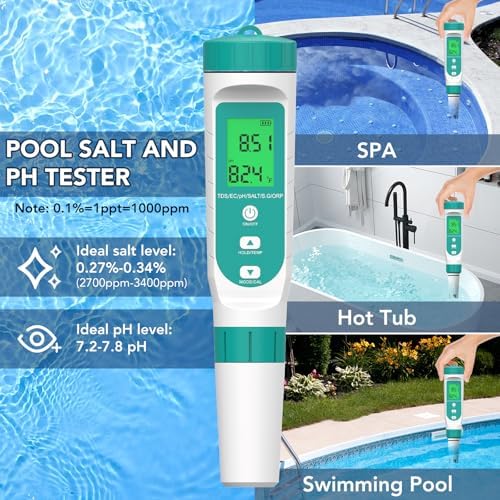 Professional ORP Water Tester, 7-in-1 Pool Salt Tester - Image 3