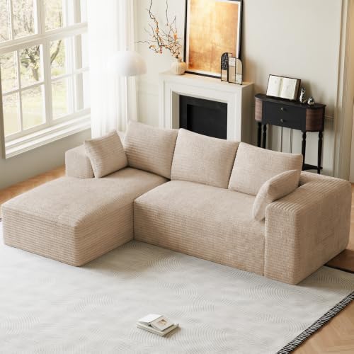 ONEMMLION 107" L-Shaped Cloud Boneless Couch Sofa - Image 3