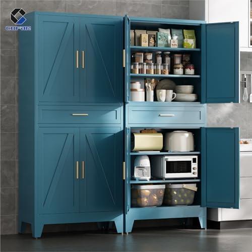 COFaR 71'' Tall Metal Pantry Cabinet - Image 2