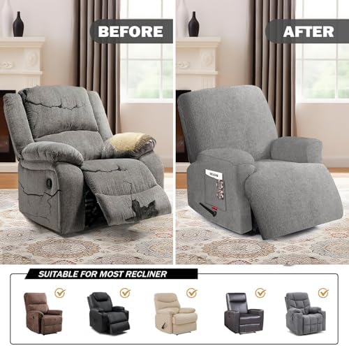 3 Pieces Stretch Recliner Chair Covers - Image 4