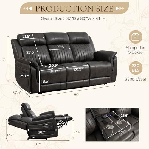 Zero Gravity Power Reclining Sofa - Image 2