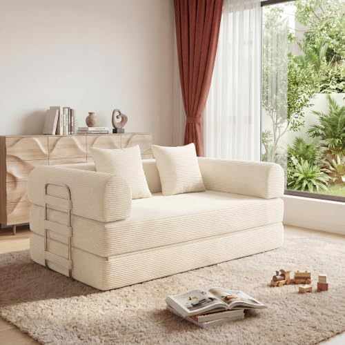 Futon Sofa Bed Modular Loveseat Sleeper Folding Pull Out Couch by HouseMila