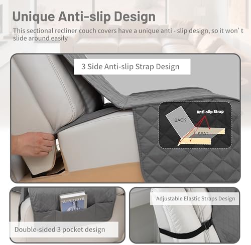 Waterproof Sectional Reclining Couch Covers L Shaped Recliner Sectional Sofa - Image 5