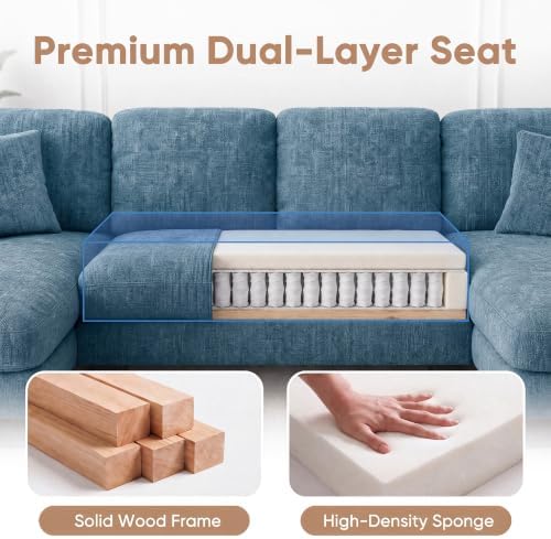 Homall 105" U-Shaped Sectional Couches, Sofa Couch - Image 5