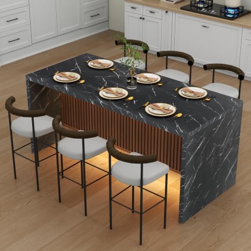 71" Large Imitation Marble Dining Table by Gyfimoie