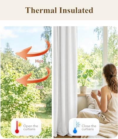 StangH White Velvet Curtains Light Dimming Privacy, W52 x L96, 2 Panels - Image 5