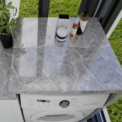 Glossy Grey Marble Contact Paper - Image 6