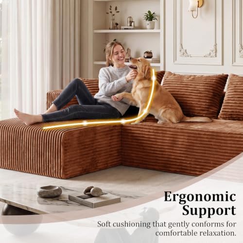 L-Shaped Sectional Boneless Cloud Couch - Image 5