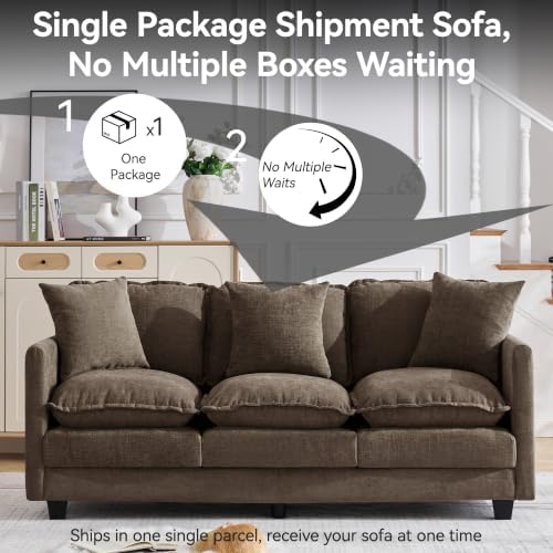 72'' Cloud 3 Seater Couch, Cloud Sofa - Image 5