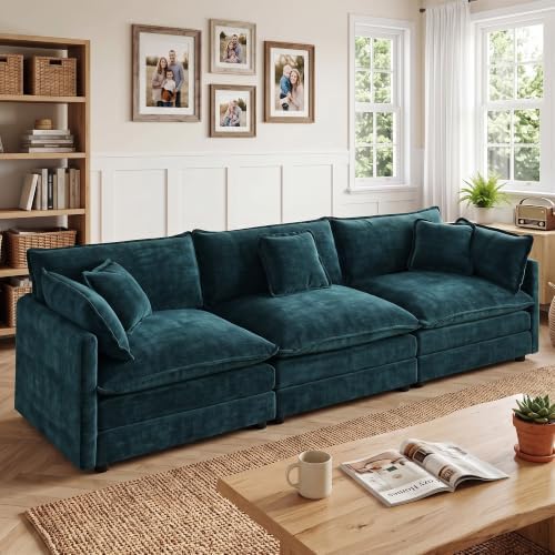 Tmsan Blue Cloud Modular Sectional Sofa Couch by TmsanHomeKitchen