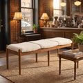 DUOMAY 55'' Modern Ottoman Bench, Chenille Upholstered by DUOMAY